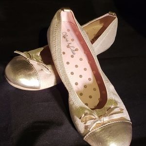 Holiday Gold ballet flats
